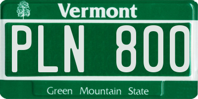 VT license plate PLN800