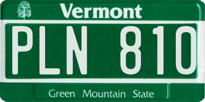 VT license plate PLN810