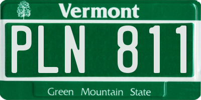 VT license plate PLN811