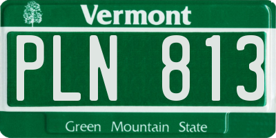 VT license plate PLN813