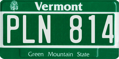 VT license plate PLN814
