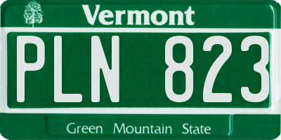 VT license plate PLN823