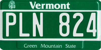 VT license plate PLN824