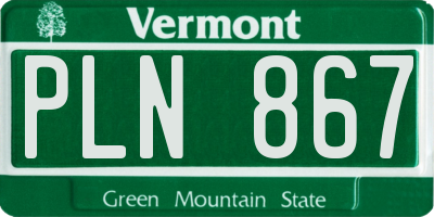 VT license plate PLN867