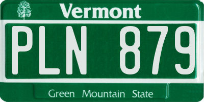 VT license plate PLN879