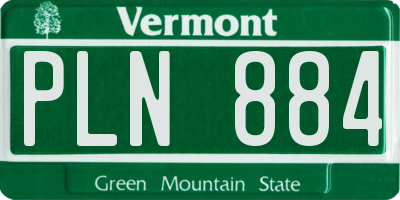 VT license plate PLN884