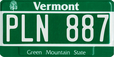 VT license plate PLN887