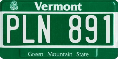 VT license plate PLN891