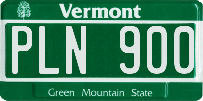 VT license plate PLN900