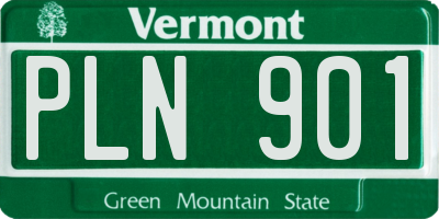 VT license plate PLN901