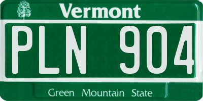 VT license plate PLN904