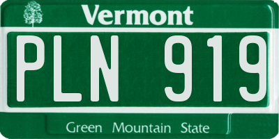 VT license plate PLN919
