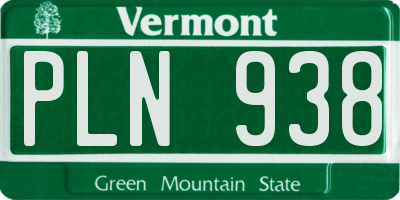 VT license plate PLN938