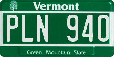 VT license plate PLN940