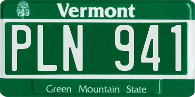 VT license plate PLN941