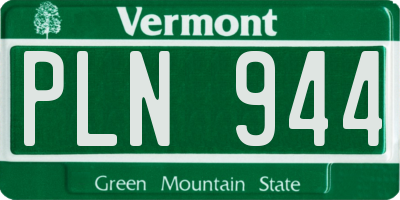 VT license plate PLN944