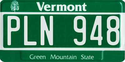 VT license plate PLN948