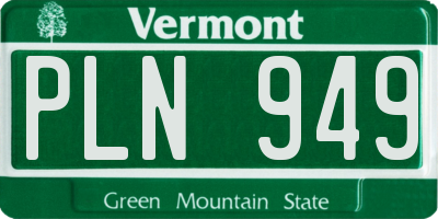 VT license plate PLN949
