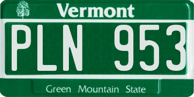 VT license plate PLN953