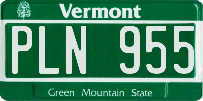 VT license plate PLN955