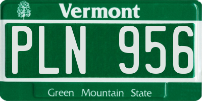 VT license plate PLN956