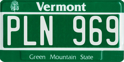 VT license plate PLN969
