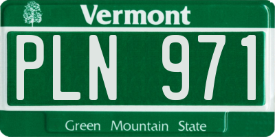 VT license plate PLN971