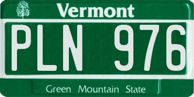 VT license plate PLN976