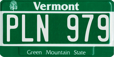 VT license plate PLN979