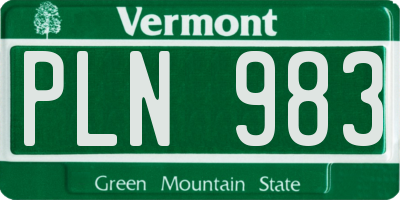 VT license plate PLN983