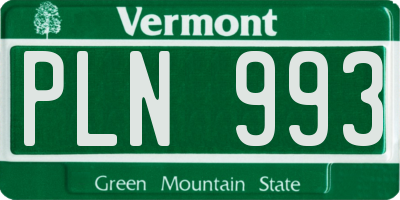 VT license plate PLN993