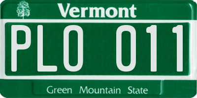 VT license plate PLO011