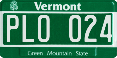 VT license plate PLO024