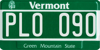 VT license plate PLO090