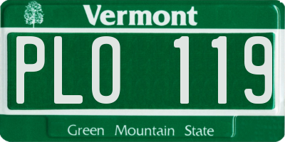 VT license plate PLO119