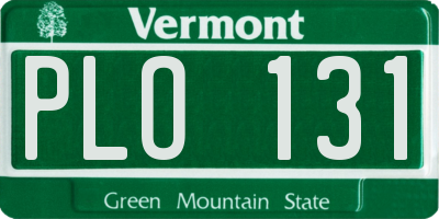 VT license plate PLO131