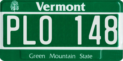 VT license plate PLO148