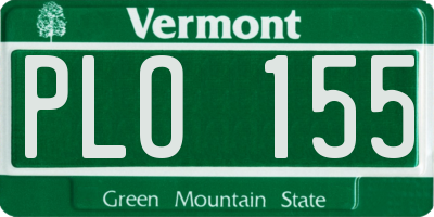 VT license plate PLO155