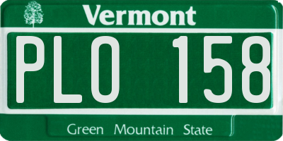 VT license plate PLO158