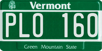 VT license plate PLO160