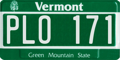 VT license plate PLO171
