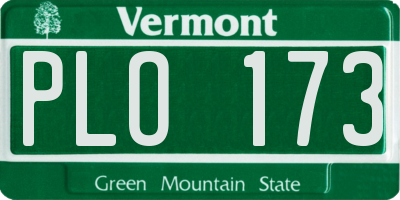 VT license plate PLO173