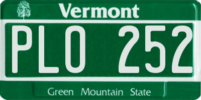 VT license plate PLO252