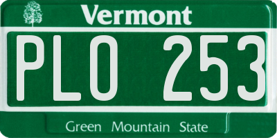 VT license plate PLO253