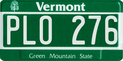 VT license plate PLO276