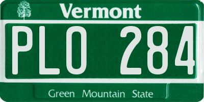 VT license plate PLO284