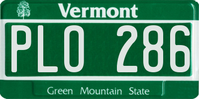 VT license plate PLO286