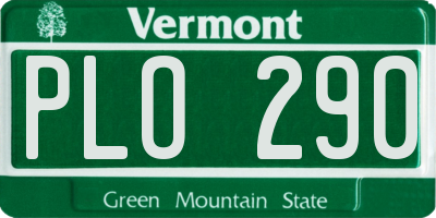 VT license plate PLO290
