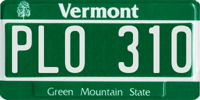VT license plate PLO310