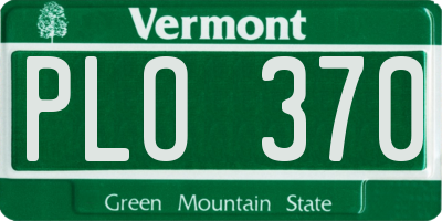 VT license plate PLO370